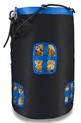 Yuar butee Round Hay Bag Hay Bale Storage Bag?Large Tote Hay Bale Carry Bag Blue