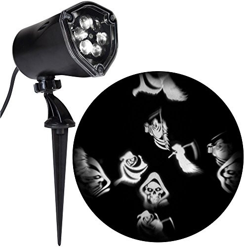 Strobing LightShow LED Halloween Chasing White Reapers Strobe Spotlight Whirl-a-Motion
