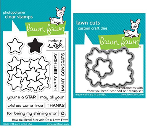 Lawn Fawn How You Bean Stars Add-On Clear Stamps and Dies - Two Item Bundle Lawn Fawn How You Bean Stars Add-On Clear Stamps and Dies - Two Item Bundle