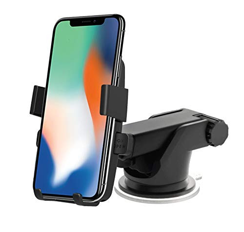 High Grade Easy One Touch 2 Car Mount Universal Alligator Clip Phone Holder for iPhone X 8/8 Plus 7 7 Plus 6s Plus 6s 6 SE Samsung Galaxy S9 S9 Plus S8 Plus S8 Edge S7 S6 Note 8 5