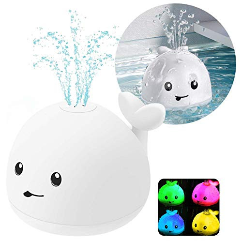 Bath Toys Bath Toys for Toddlers Water Spray Toys for Kids Baby Toys Whale Toy Cut Light Up Bathtub Toys Spray Water Squirt Toy Whale Water Sprinkler Pool Toys for Toddlers Infants Kids WHITE