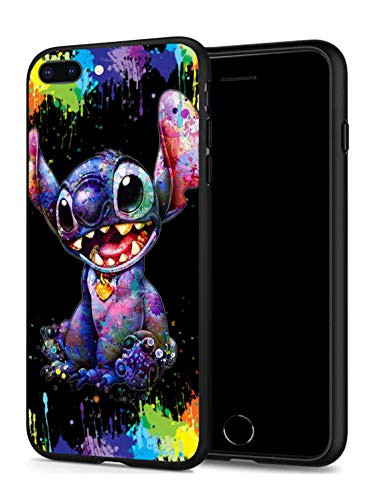 iPhone 7 Plus Case iPhone 8 Plus Case Anime Comic Series Protection Cover Back Case for iPhone 7 Plus 8 Plus StitchColorful