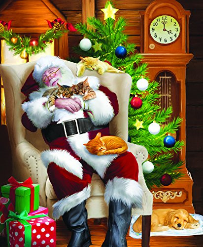 Santa and His Cats 1000 Piece Jigsaw Puzzle by SunsOut
