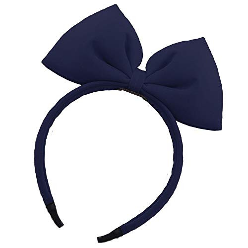 Bow Headband Bowknot Hairband Big Bow Halloween Christmas Hair Bands Women Girls Kids Hair Hoop Bow Headdress Headwear Headpiece Party Decoration Cosplay Costume Cute Handmade Hair Accessories Blue