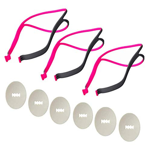 P10 Headgear Strap Pink Compatible with ResMed Airfit P10 and Nasal Pillow System Replacement Headgear for Her PinkPurple 3 Straps and 6 Adjustment Clips