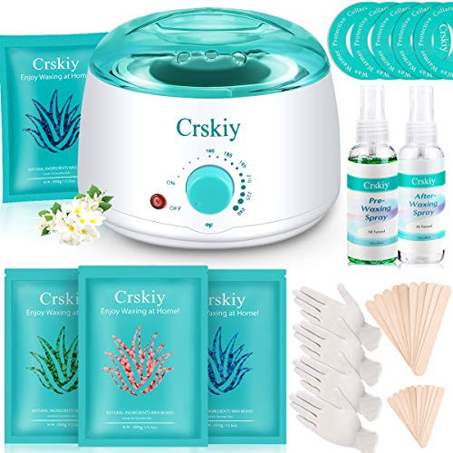 Waxing Kit for Women Men Crskiy Wax Warmer Hair Removal Kit with 4 Flavors Stripless Hard Wax Beans?141oz Home Relaxing Waxing Kit for Eyebrow Armpit Bikini Brazilian Waxing Kit for Women Men Crskiy Wax Warmer Hair Removal Kit with 4 Flavors Stripless Hard Wax Beans?141oz Home Relaxing Waxing Kit for Eyebrow Armpit Bikini Brazilian
