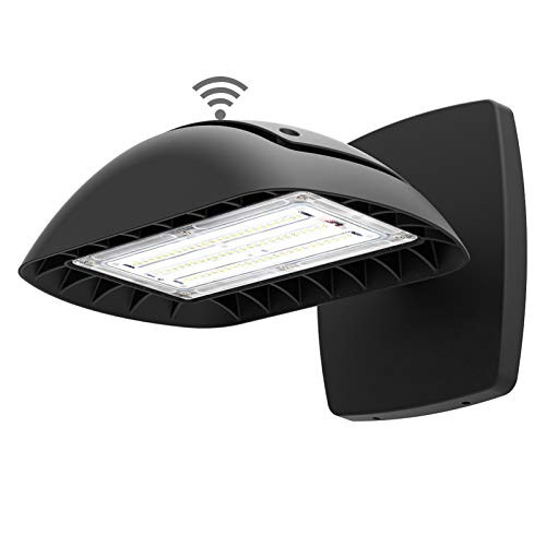bulbeats MultiPurpose 50W Integrated LED Flood Light with Wall Pack Mount 5500LM Super Bright 5000K Daylight Dusk to Dawn IP65 Waterproof Security Light for Outdoor Security Lighting
