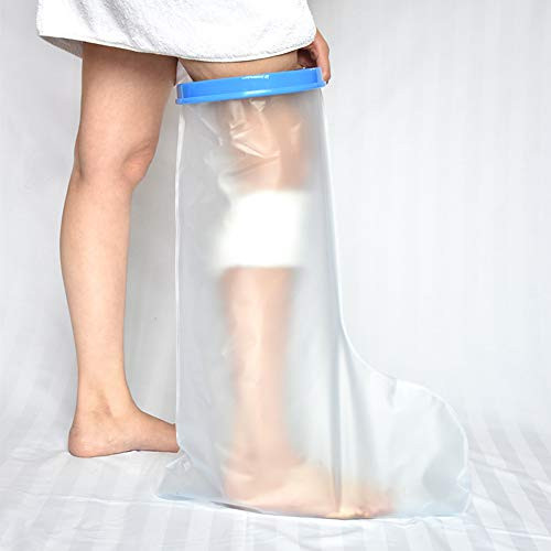 Cast Cover Leg Waterproof Cast Shower Cover for Leg Protector Cast and Bandage Foot Sleeve  Watertight Half Leg Dry Bag for Broken Foot Ankle Knee Toe Wound Seal Protection