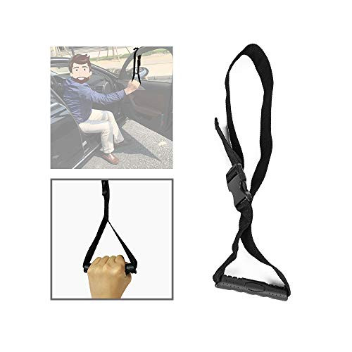 Car Door Handle for Elderly Transfer Assist Handle Portable Auto Helper Cane Grab Bar Safety Handle Stand Assistance Devices Adjustable Handicap Disabled Mobility Standing Aid Black