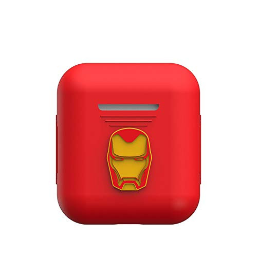 Marvel Avengers Endgame AirPods Case Protective Silicone Cover and Skin Compatible with Apple Airpods 1  AirPods 2 Front LED Not Visible Iron Man Red