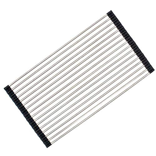 Ahyuan Dish Drying Rack Roll up Sink Drying Rack Dish Rack Dish Drainer over the Sink Dish Drying Rack Dish Drainers for Kitchen Sink Counter Foldable Stainless Steel Dish Drying Rack (20.5''x11.2'') Ahyuan Dish Drying Rack Roll up Sink Drying Rack Dish Rack Dish Drainer over the Sink Dish Drying Rack Dish Drainers for Kitchen Sink Counter Foldable Stainless Steel Dish Drying Rack (20.5''x11.2'')
