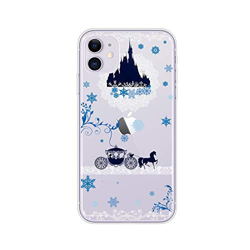 FancyCase Compatible with iPhone 11New Fairy Tale Pattern Soft Silicone Protective Clear iPhone 11 Case by FancyCase CastleCarriage