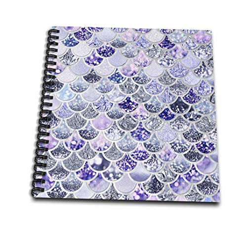 3dRose Image of Purple Silver Shiny Luxury Elegant Mermaid Scales Glitter Notepad (db_275450_3)