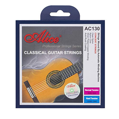 Alice Classical Guitar Strings 028043 Normal Tension Nylon Strings with AntiRust Coating 2 Sets