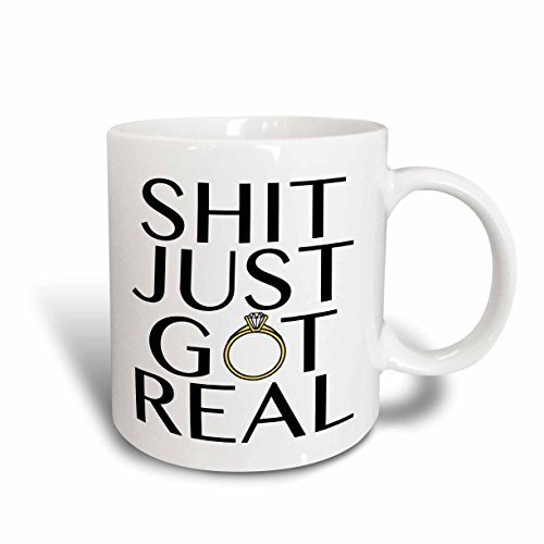 3dRose mug_222823_1"He Took A Shot She Said Yes Green" Ceramic Mug, Black, 11 oz