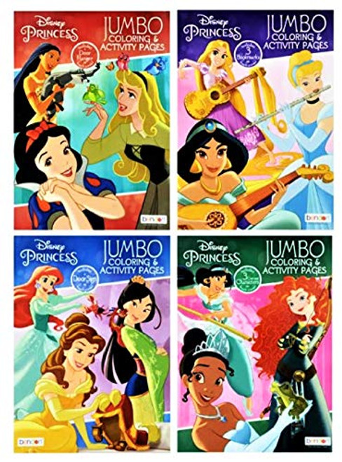 Disney Princess Jumbo Coloring & Activity Books, 4-ct Set