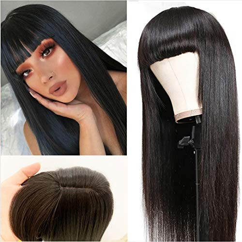 Straight Wigs Friya Hair Wig With Air Bangs Long Heat Resistant Synthetic Fiber Wig No Lace Full Machine Made Glueless Wigs for Women 24 Inch Straight Wigs Friya Hair Wig With Air Bangs Long Heat Resistant Synthetic Fiber Wig No Lace Full Machine Made Glueless Wigs for Women 24 Inch