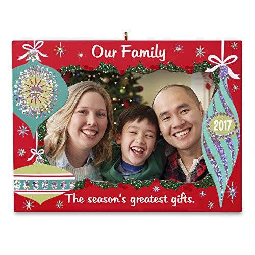 Hallmark Keepsake 2017 Our Family Greatest Gifts Picture Frame Dated Christmas Ornament Hallmark Keepsake 2017 Our Family Greatest Gifts Picture Frame Dated Christmas Ornament