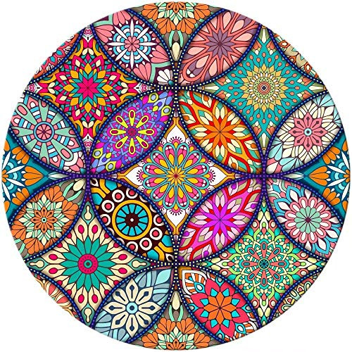 Mouse Pad Round Mandala Mouse Mat Cute Mouse Pad with Design NonSlip Rubber Base Mousepad Office Mouse Pad for Home and Work Computer Accessories