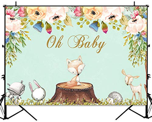 Sensfun Woodland Backdrop Woodland Creatures Baby Shower Decorations Green Floral Oh Baby Photography Background 7x5ft Woodland Animals Backdrop for Boy Baby Shower Sensfun Woodland Backdrop Woodland Creatures Baby Shower Decorations Green Floral Oh Baby Photography Background 7x5ft Woodland Animals Backdrop for Boy Baby Shower