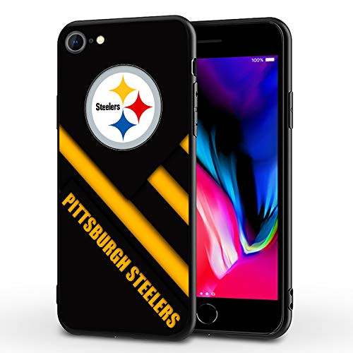 MFIRE iPhone 7 Case iPhone 8 Case iPhone SE 2020 CaseSlim Fit Shell Hard Plastic Soft Edge Full Protective Cover Cases SteelersPitt