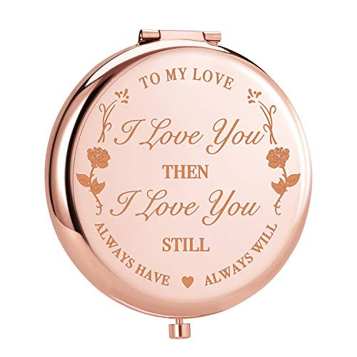 ElegantPark Romantic Wife Gifts from Husband Girlfriend Gifts Engraved Compact Mirror Unique Gifts for Women Anniversary Valentines Birthday Christmas Gifts for Her Personalized Travel Makeup Mirror ElegantPark Romantic Wife Gifts from Husband Girlfriend Gifts Engraved Compact Mirror Unique Gifts for Women Anniversary Valentines Birthday Christmas Gifts for Her Personalized Travel Makeup Mirror