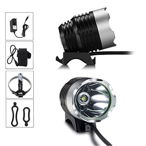 okaccessories Bicycle Light, Bike Light Set Rechargeable Headlights Mountain 1200 Lumens Super Bright Waterproof Safety T6 LED Light for Cycling with 5200 mAH Battery