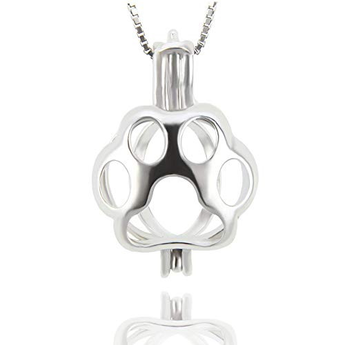 NY Jewelry 925 Sterling Silver Bear Paw Cage Pendants for Pearl Design Pearl Cages for Pearl DIY Jewelry Making