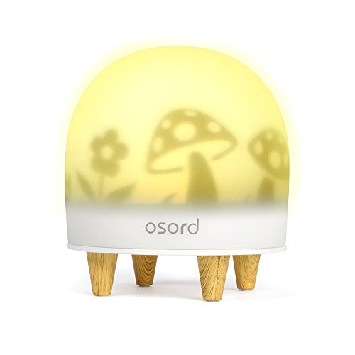 Night Lights for Kids, OSORD Baby Night Light Touch Control Bedside Lamp Rechargeable with 7 Color LED Lights Changing, Safe Silicone+PP, 30min Auto Shut Off for Nursery, Bedroom