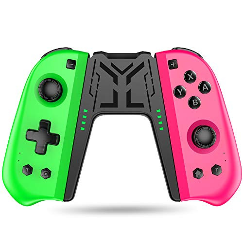 Kydlan Wireless Replacement for Nintendo Switch Joycon Upgraded for Nintendo Switch Controller Joy con Programmable for Wireless Switch Controller Joycon Remote with Grip Vibration Turbo