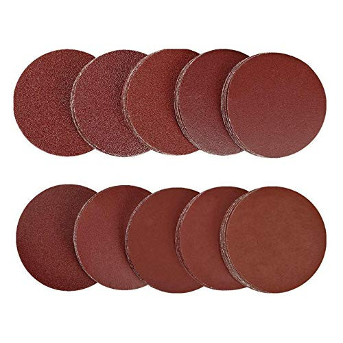 100Pcs 5 Inch Sand Paper 1802403204006008001000120015002000 Grit Assorted Grit for Orbital Sander 125mm
