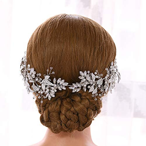 HONGMEI Wedding HeadbandRhinestone Bridal HeadpiecesHair Accessories for Bride and Bridesmaid