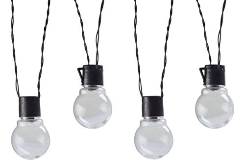 Moonrays 91102 Plug-In LED Globe String Lights, Clear