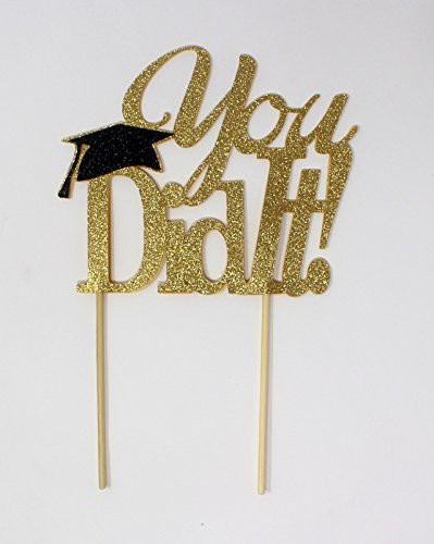 All About Details You Did It! Cake Topper (Gold & Black)