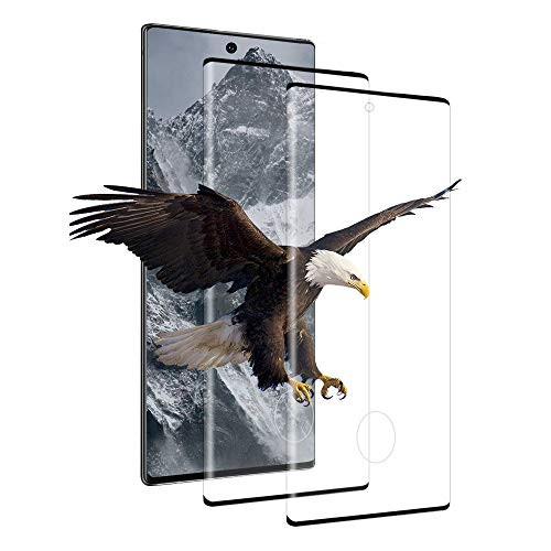 Screen Protector for Samsung Galaxy Note 10 2 Pieces Tempered Glass 3D Full Coverage Support Fingerprint Sensor HD Clear Screen Protector Note 10 63 inch