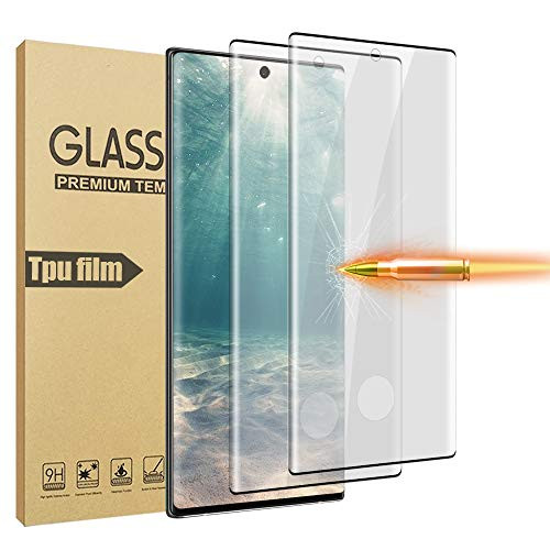 GBBC Screen Protector for Samsung Galaxy Note 10 2 Pack Tempered Glass 3D Full Coverage Support Fingerprint Sensor HD Clear Screen Protector for Samsung Galaxy Note 10 63 inch