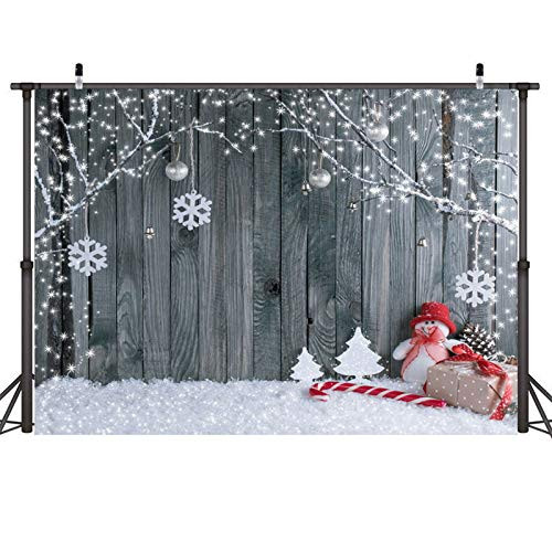 Fly Christmas Photography Backdrop Wood Christmas Backdrops Christmas Snowflake Backdrops 7x5ft