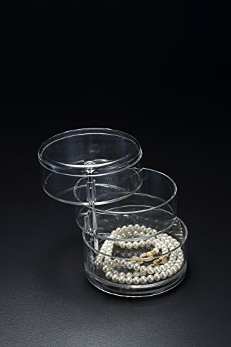 Huang Acrylic Lucite 3 Tier Round Swivel Dish