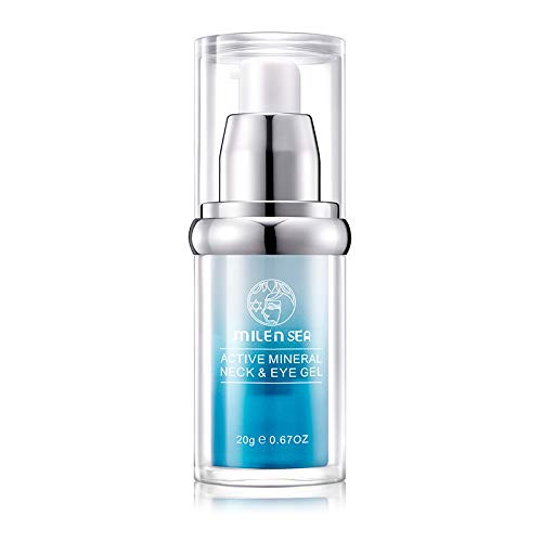 MILENSEA Active Mineral Neck  Eye Gel EYE CREAM for Dark Circles Puffiness Bags and Fine Lines With Dead Sea Minerals  Organic Natural AntiWrinkle Moisturizing  Soothing Cream  071 OZ 20g