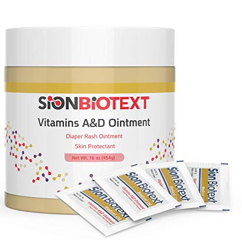 Sion Biotext A  D Ointment for Diaper Rash Dry  Irritated Skin Minor Cuts  Burns 16 oz1lb  Intensive Therapy Vitamin A and D Ointment Baby Diaper Cream Skin Protectant Ointment