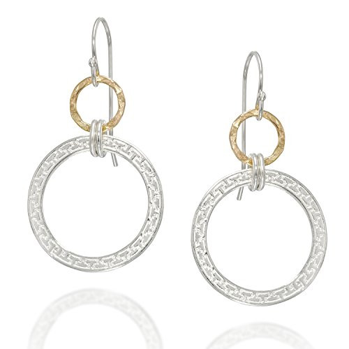 Stera Jewelry Two Tone 925 Sterling Silver 14k Goldfilled Multi Circles Dangle Earrings Stera Jewelry Two Tone 925 Sterling Silver 14k Goldfilled Multi Circles Dangle Earrings