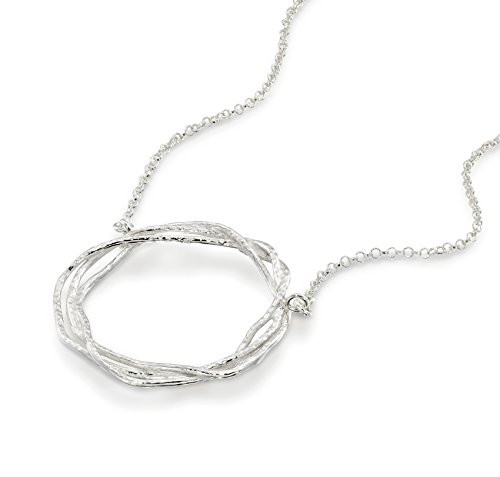 Stera Jewelry Womens Large Eternity Circle Pendant 925 Sterling Silver Necklace 18 4 Inches Stera Jewelry Womens Large Eternity Circle Pendant 925 Sterling Silver Necklace 18 4 Inches