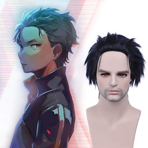 HI GIRL!ReZero anime wig role playing Cosplay Halloween Party long Blue Straight Wig SUBARU NATSUKI HI GIRL!ReZero anime wig role playing Cosplay Halloween Party long Blue Straight Wig SUBARU NATSUKI