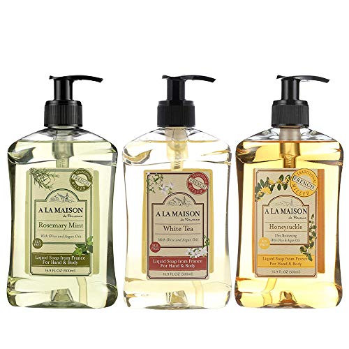 A La Maison de Provence Liquid Soap Rosemary Mint Honeysuckle White Tea 169 Fl Oz each A La Maison de Provence Liquid Soap Rosemary Mint Honeysuckle White Tea 169 Fl Oz each