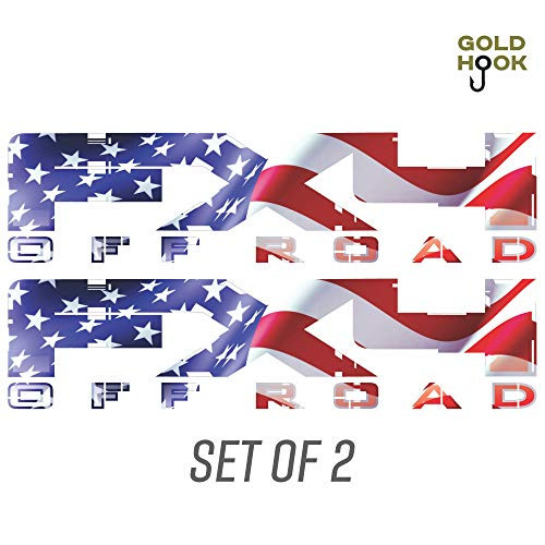 GOLD HOOK FX4 Off Road Decal Replacement Sticker  Ford F 150  Bedside Off Road Emblem for 4x4 Truck Super Duty F250 F350 F450  F 19972010