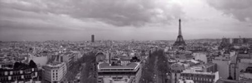 Posterazzi Eiffel Tower Paris France Poster Print 36 x 12