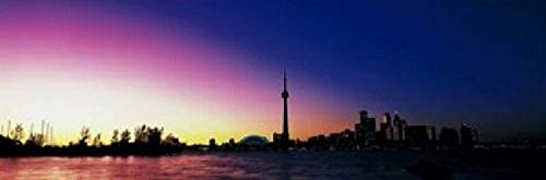 Posterazzi PPI25433L Skyline CN Tower SkyDome Toronto Ontario Canada Poster Print 36 x 12