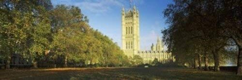 Posterazzi Victoria Tower at a government building Houses of Parliament London England Poster Print 36 x 12