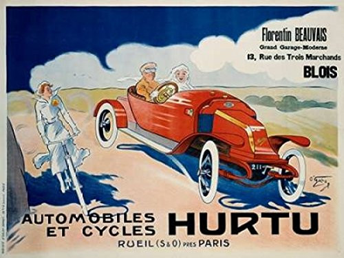 Hurtu Automobiles et Cycles Poster Print by OGalop 9 x 12