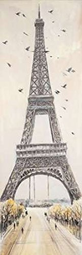 Posterazzi Collection Eiffel Tower in Paris Poster Print by Atelier B Art Studio 8 x 24